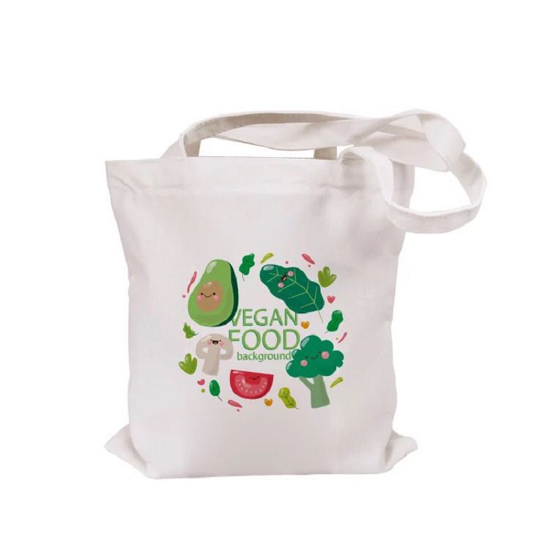 SG63 Custom Logo Canvas Cotton Tote Bags Rebruikbare Cotton Shopping Bags