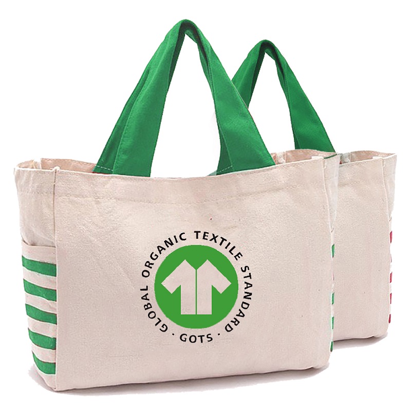 SG66 Environmental Friendly Shopping Bag Custom Printing Standard Size Cotton Tote Bags